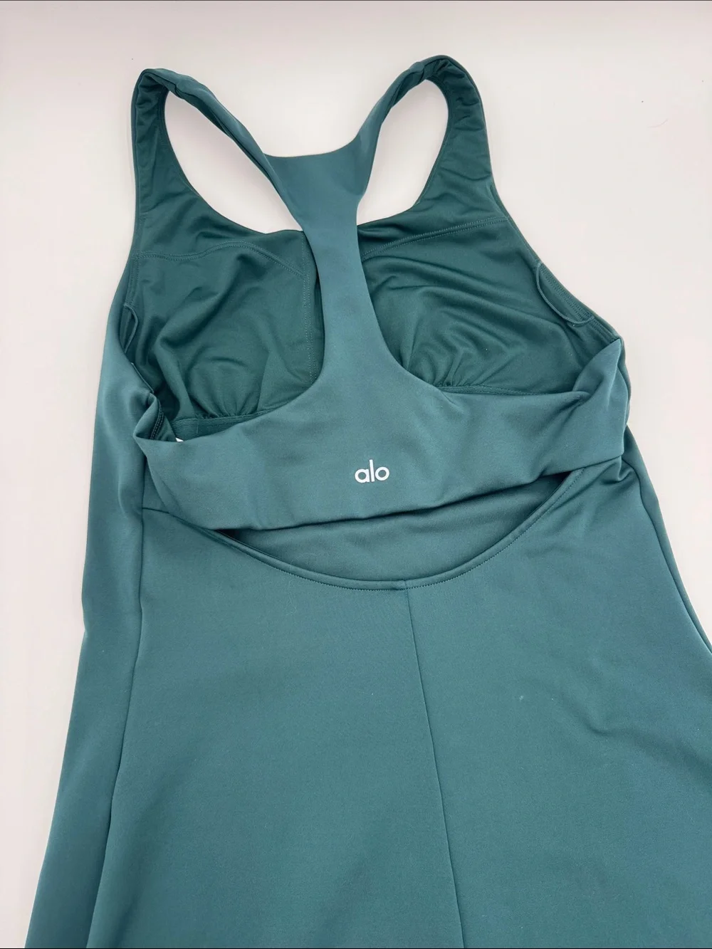ALO Yoga Teal Green Racerback Dress